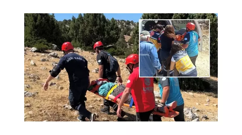 Isparta'da Kayalıklardan Düşen Kadını Zorlu Operasyonla Kurtardılar!