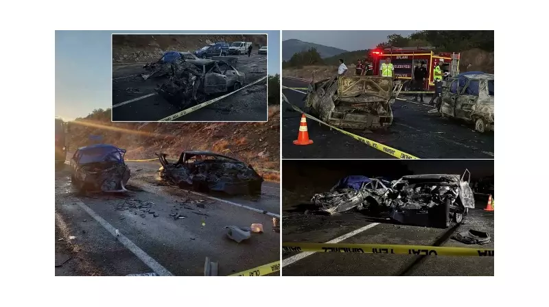 Karabük'te Feci Kaza: İki Otomobil Çarpıştı, Alevler İçinde Kaldı! 3 Can Yitti, 5 Yaralı