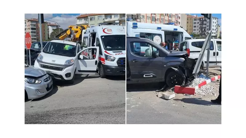 Kavşakta Üçlü Çarpışma: İki Yaralı, Trafik Felç!