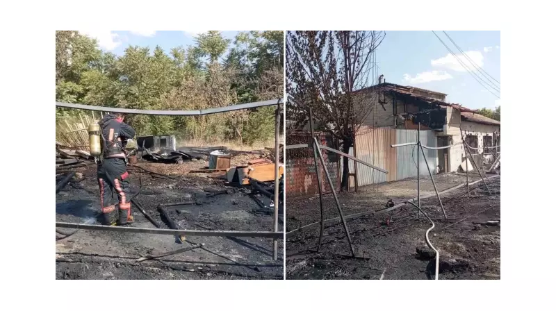 Malatya'da İnşaat Yangını Evleri Tehdit Etti! İşte Çılgın Alevlerle Mücadele Anları