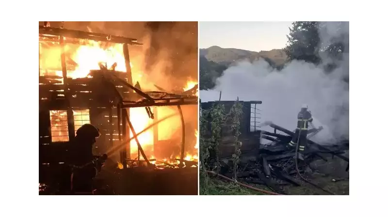 Ordu'da İki Katlı Ev Alevlere Teslim Oldu: Korkutan Yangın!