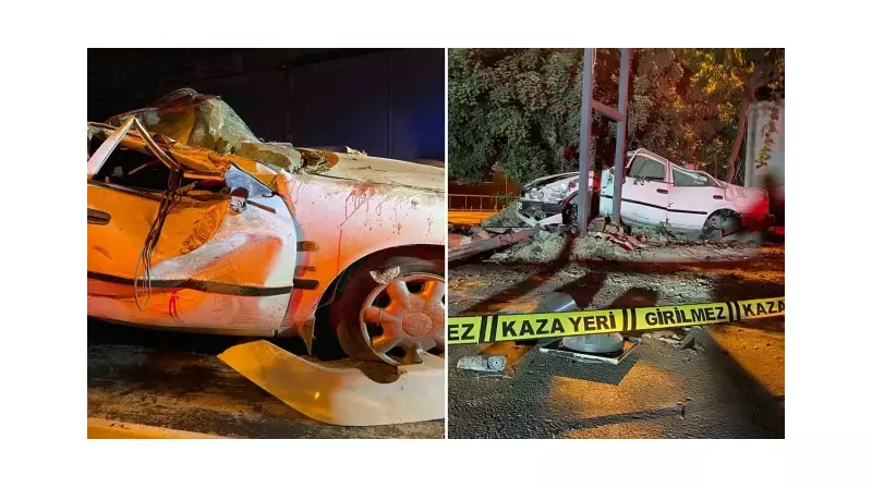 Osmaniye'de Feci Kaza: Genç Sürücü Direğe Çarpan Araçta Can Verdi!