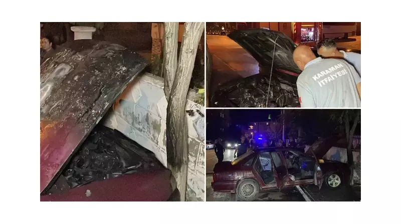 Park Halindeki Araç Kendiliğinden Hareket Etti: Alevler İçinde Kaldı!