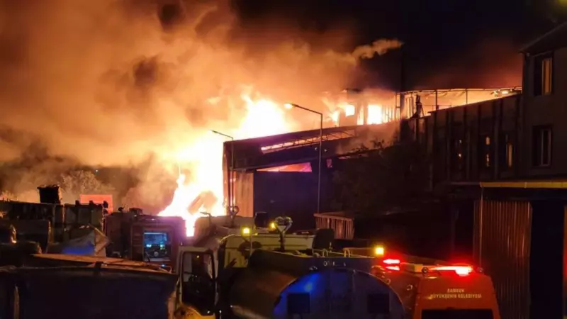 Samsun'da Kereste Fabrikasında Çıkan Yangın Korku Dolu Anlar Yaşattı! İşte Detaylar