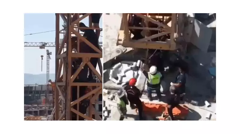 Vinçte Bayılan Operatörü İtfaiye Ekipleri Zor Anlarda Kurtardı!