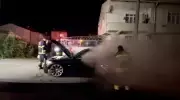 Tekirdağ'da Gece Yarısı Korku Dolu Anlar! Araç Alev Alev Yandı