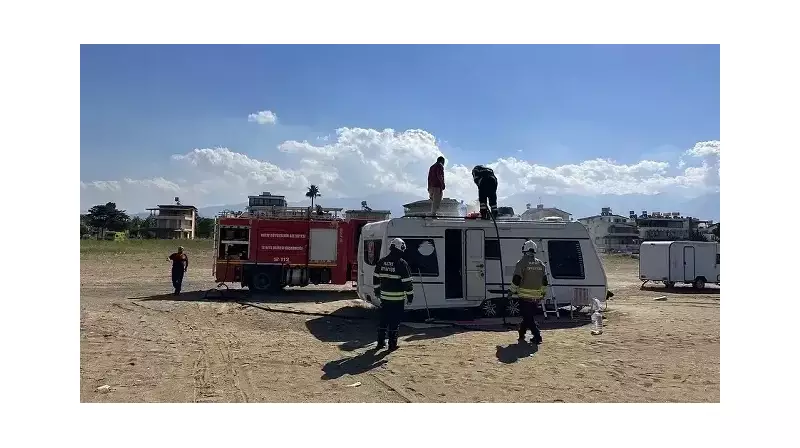 Arsuz'da Karavan Faciası: Alevler İçinde Kalan Tatil Hayalleri