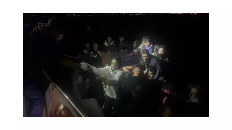 Bodrum'da Gece Operasyonu: 43 Düzensiz Göçmen Açık Denizde Yakalandı!