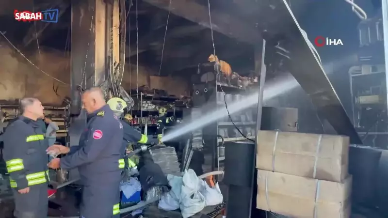 Gaziantep'te Hırdavatçıda Çıkan Yangın Korku Dolu Anlar Yaşattı! İşte O Görüntüler