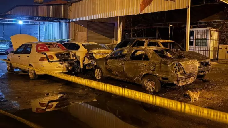 Gaziosmanpaşa'da Gece Yarısı Dehşeti: Park Halindeki 5 Araç Alev Alev!