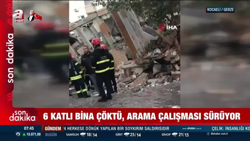 Gebze'de 6 Katlı Bina Yerle Bir Oldu! İlk Görüntüler Kan Donduruyor