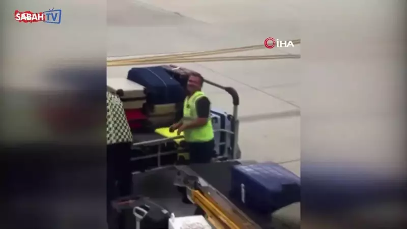 Havalimanında Valiz Yüklerken Görenleri Kendine Hayran Bırakan İşçi! Bu Tavırlarıyla Sosyal Medyayı Salladı