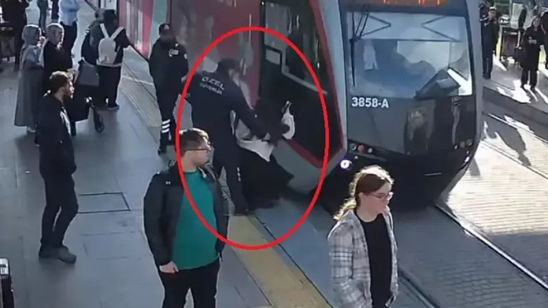 Kayseri'de Akıl Almaz Kurtarış: Tramvayın Altında Kalan Genci Güvenlik Görevlisi Son Anda Fark Etti!