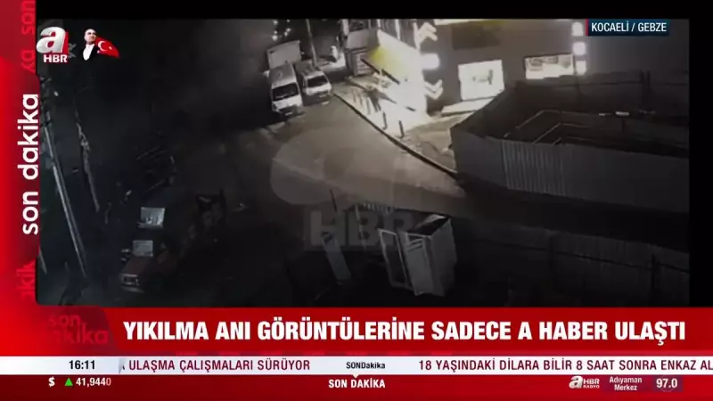 Kocaeli Gebze'de 7 Katlı Binadan Korkutan Görüntüler! İşte O Anlar