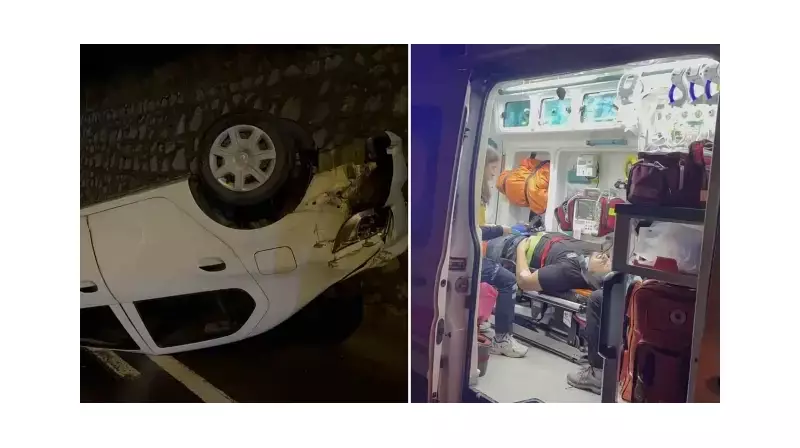 Kocaeli'de Feci Kaza: Sürücü Yola Fırladı, Araç Ters Döndü!