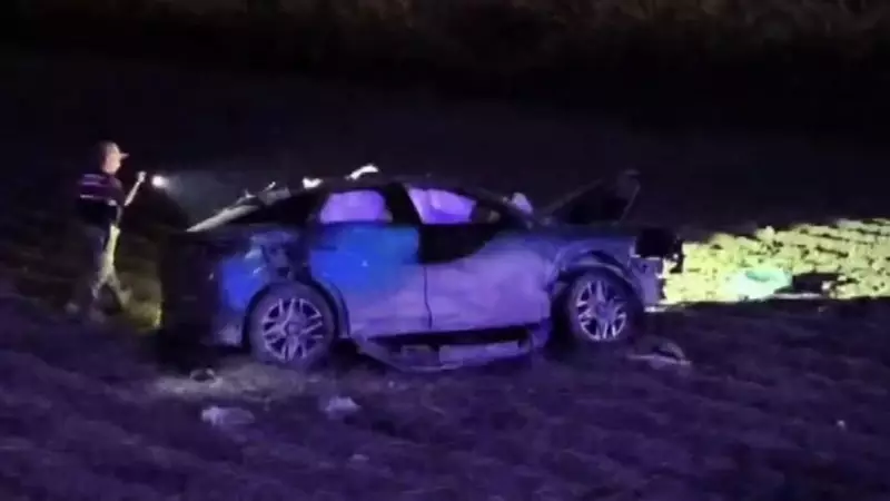 Lastik Patlaması Korkunç Sonuçlandı: Otomobil Takla Atarak Tarlaya Uçtu! 1 Ölü, 2 Yaralı