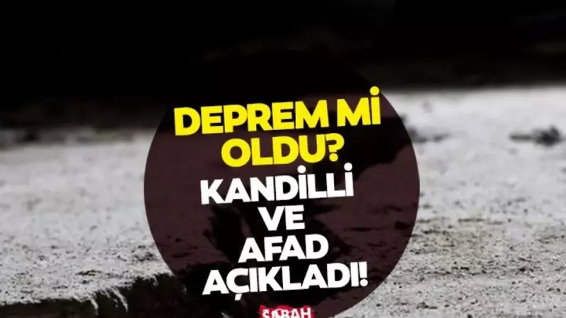 Marmara'da Deprem! İstanbul Sallandı: Kandilli ve AFAD Son Dakika Açıklaması