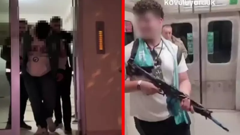 Metroda Tüfekli Dehşet: Yolcuları Tehdit Etti ve Görüntüledi!