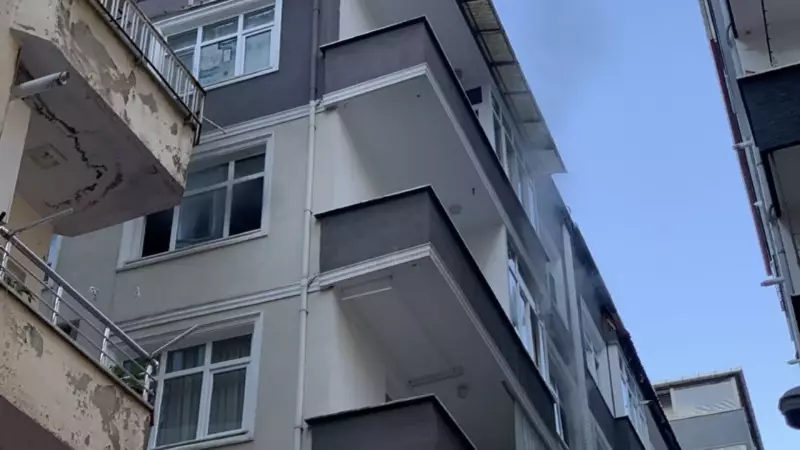 Rize'de 4 Katlı Apartman Alev Alev! İşte Yangının Dramatik Anları