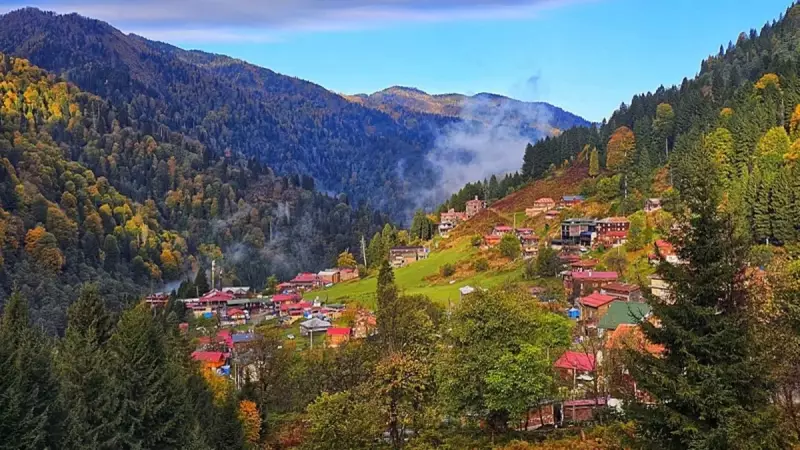 Rize'deki Ayder Yaylası, Sonbaharın Büyüleyici Renk Cümbüşüyle Adeta Bir Tabloya Dönüştü!
