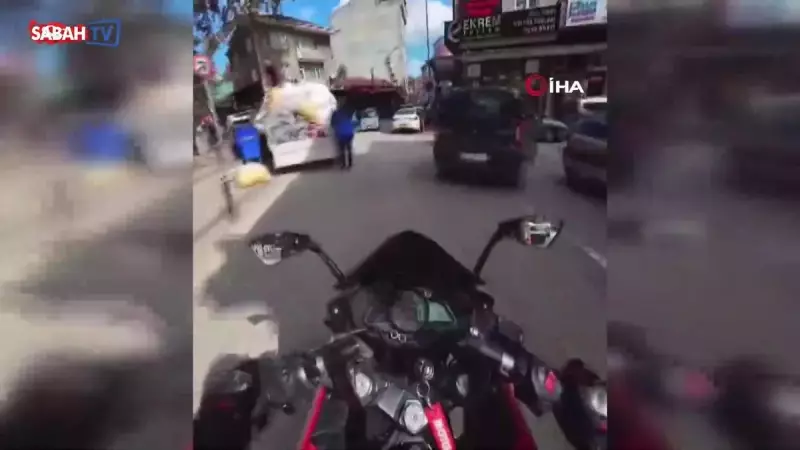 Sürücünün İnanılmaz Mazereti: 'Önüme Yaprak Düştü' Dedirten Kaza Anı Kameralara Yansıdı!