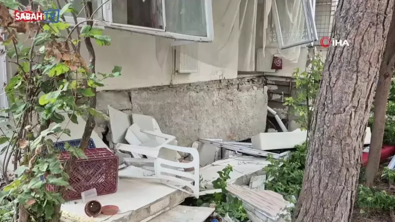 İstanbul'da Tahliye Kararı Çıkan Binada Balkon Çöktü: 1 Yaralı