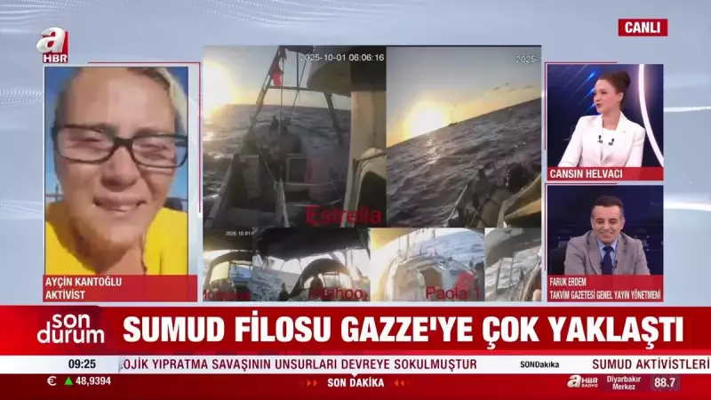 Sumud Filosu Gazzeye İyice Yaklaştı: İsrail'in Tehditlerine Rağmen Yola Devam