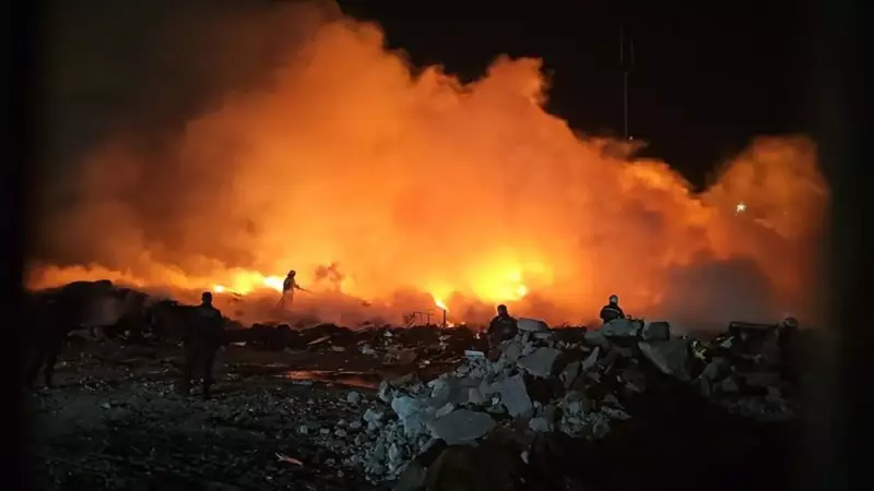 Tekirdağ'da Atık Merkezindeki Alevlerle Mücadele: İtfaiye Gece Yarısına Kadar Savaştı!