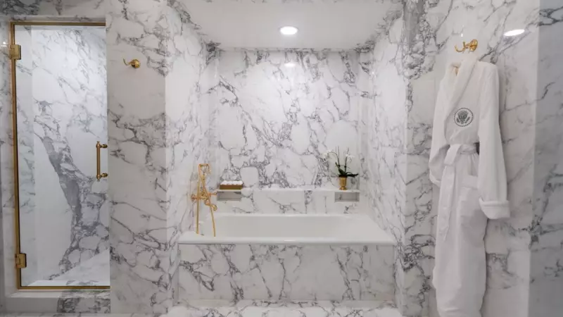 Trump'ın Yenilenen Muhteşem Banyosu Görenleri Hayran Bıraktı! Altın Detaylar ve Lüks Tasarım