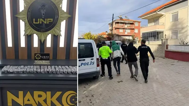 Uşak'ta Uyuşturucu Operasyonu: 8 Şüpheli Tutuklandı!