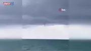 Alanya'da Denizin Ortasında Hortum! Görenlerin Nefesi Kesti