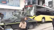 Çekmeköy'de Şok Eden Kaza: İETT Otobüsü Durağa Uçtu! Yaralılar Var