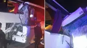 Korkunç Kaza! Servis Otobüsü Yolcu Otobüsüne Çarptı: 13 Yaralı