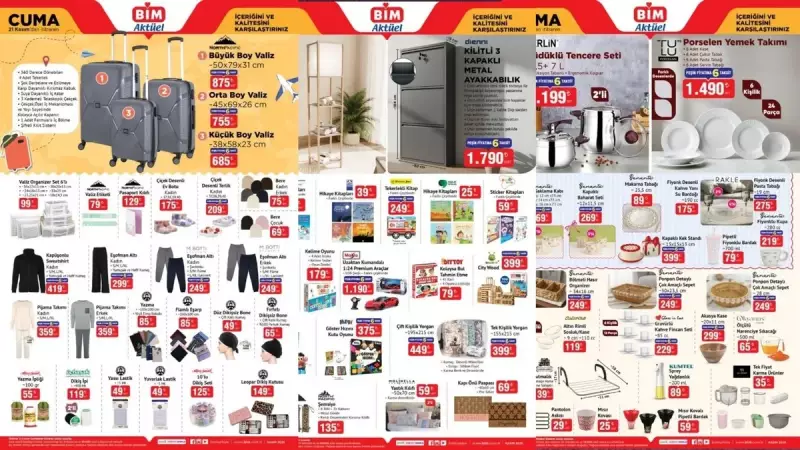 21 Kasım BİM Aktüel Ürünleri Raflarda: Cuma Fırsatları!