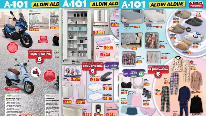 A101'de İndirim Zamanı! 27 Kasım Aktüel Ürünler Listesi