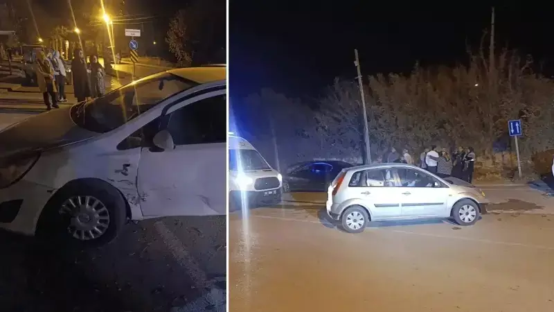 Adana'da İki Otomobilin Çarpıştığı Kazada Üç Kişi Yaralandı