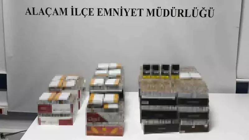 Alaçam'da Kaçak Makaron Operasyonu: 14 Bin 220 Adet Ele Geçirildi