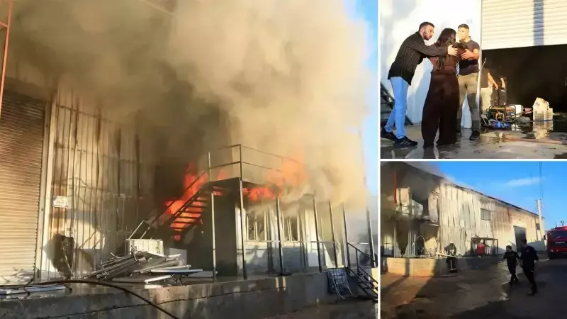 Antalya'da Mobilya Fabrikasında Çıkan Yangın Büyük Panik Yarattı