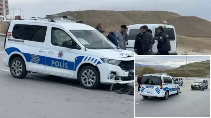 Bağcılar'da Polis Aracı İle Hafif Ticari Araç Çarpıştı: 1 Yaralı