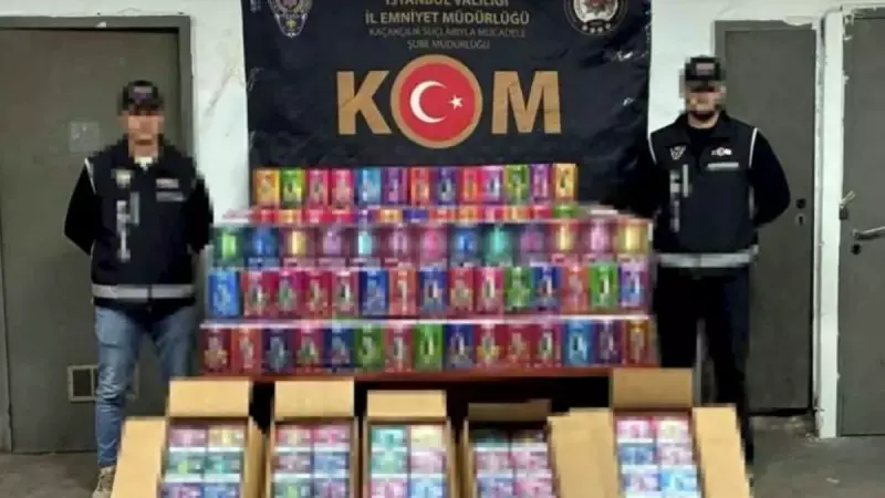 Beylikdüzü'nde Drone ile Denetim: 34.400 Kaçak Elektronik Sigara Ele Geçirildi