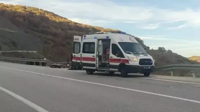 Bilecik'te Kaza: Kamyonet Elektrik Direğine Çarpıp Boşluğa Uçtu