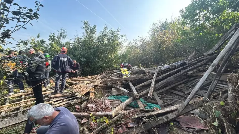 Düzce'de Ahşap Yapı Altında Kalan 85 Yaşındaki Adam Hayatını Kaybetti