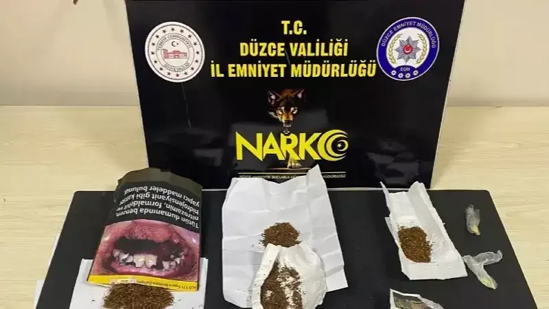 Düzce'de Narkotik Operasyonu: 2 Tutuklama, 201 Gram Sentetik Kannabinoid Ele Geçirildi