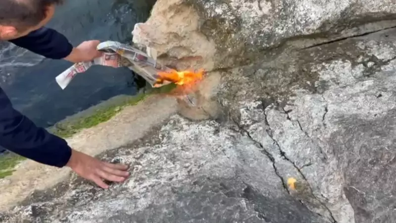 Eğirdir Gölü'nde sular çekilince kayalıklar alev aldı!