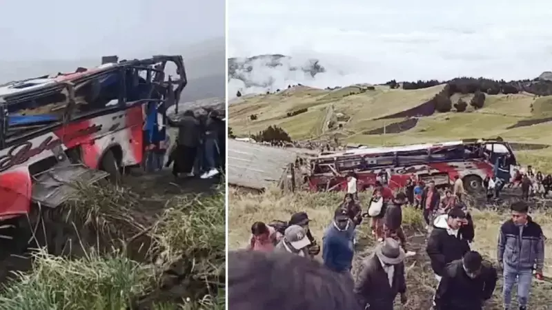 Ekvador'da Otobüs Kazası: 21 Ölü, 40 Yaralı