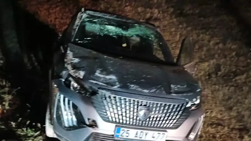 Erzurum'da Şoförün Tecrübesi Faciayı Önledi: Hava Yastıkları Açılmadı!