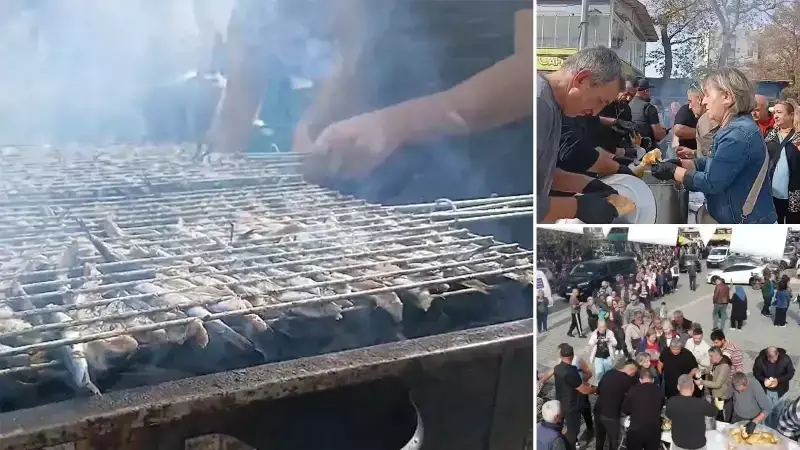 Gemlik'te Balık Festivali Coşkusu: 2 Bin Kişiye 400 Kilo Hamsi