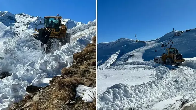 Hakkari'de Kar Yağışı Sonrası 22 Köy Yolu Kapandı, 18'i Açıldı