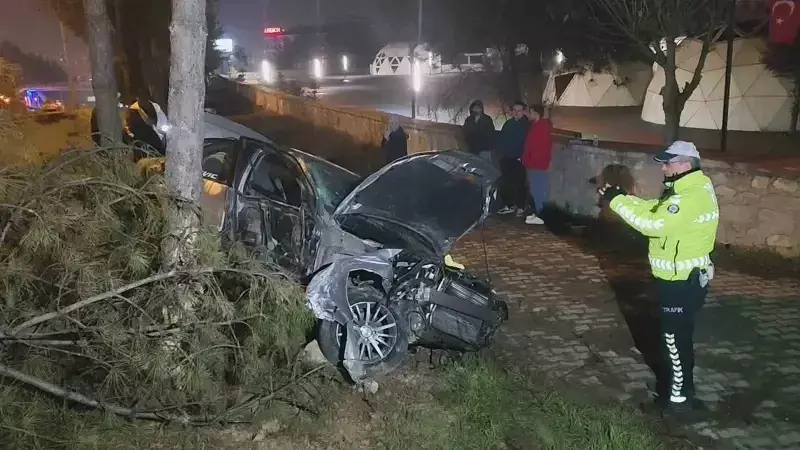 Karabük'te Kontrolden Çıkan Otomobil Duvar ve Ağaçlara Çarptı: 1 Yaralı
