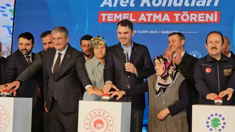Karabük'te Yangınzedeler İçin Afet Konutlarının Temeli Atıldı